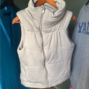 Savvi Gray/taupe Puffer Vest